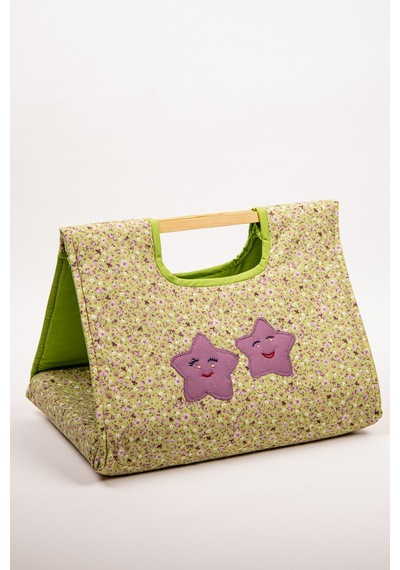 Fabric Craft Bag Borcam Taşıma Çantası Elyaf Dolgulu Yemek Taşıma Çantası Piknik Ve Fırın Kabı Yeşil