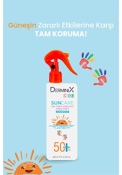 Kids Suya Dayanıklı Çocuk Güneş Kremi Spf50 Uva+uvb 200ml