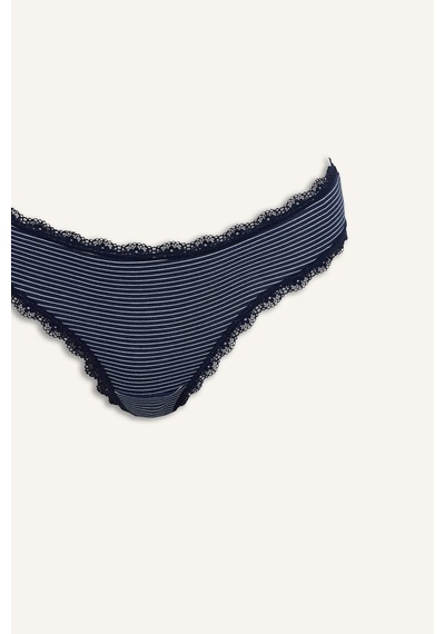Defacto Dantel Detaylı Desenli 2li Slip Külot I3999ax26aunv241 Lacivert-nv241