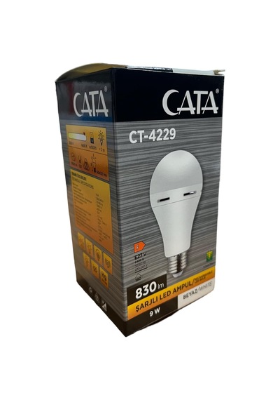 Ct-4229 9w/6400k Şarjlı Led Ampul Cata Diğer