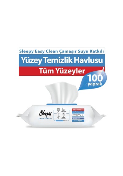 Sleepy Easy Clean Çamaşır Suyu Katkılı Yüzey Temizlik Havlusu 100 Adet Diğer