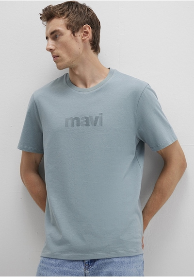 Mavi - Mavi Logo Baskılı Mavi Tişört 0612936-70118 Mavi