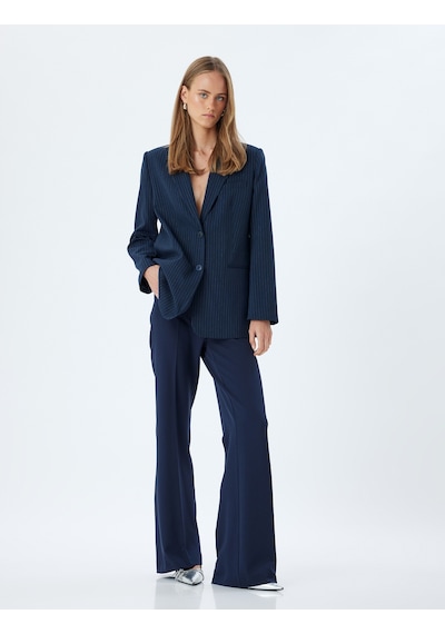 Koton Blazer Ceket Kruvaze Ters Yaka Düğmeli Cepli Lacivert Çizgili 5wak50025pw Lacivert Koton Blazer Ceket Kruvaze Ters Yaka Düğmeli Cepli Lacivert Çizgili 5wak50025pw Lacivert
