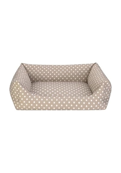 Pet Uniform Bej Puantiyeli Köpek Yatağı M 60x70cm Açık Bej