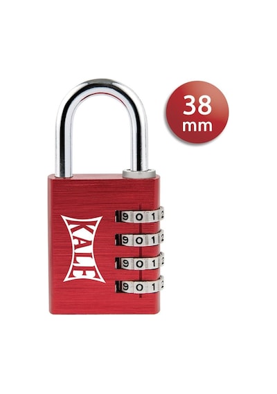 Kale Kilit 4 Basamaklı Şifreli Asma Kilit Kırmızı 38 Mm