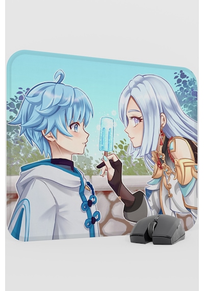 Chongyun Genshin Impact Anime Gacha V5 - 48x40 Xl Gaming Mouse Pad Fare Altlığı