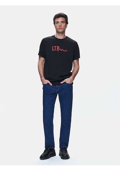 Ltb Baskılı Erkek T-shirt 01225842716089 200 - Siyah