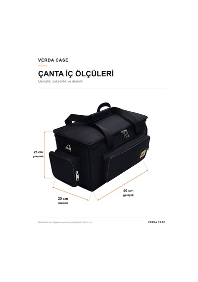 Kamera Ve Fotoğraf Makinesi Koruma & Taşıma Çantası 50 25 25 Cm