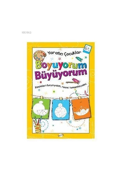 Yaratıcı Çocuklar Boyuyorum Büyüyorum 6 Yaş Boyama Kitabı- Kukla