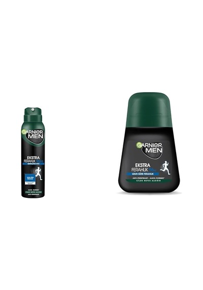 Garnier Men Ekstra Ferahlık 2'li Deodorant 150 Ml + Ekstra Ferahlık Roll-on 2'li