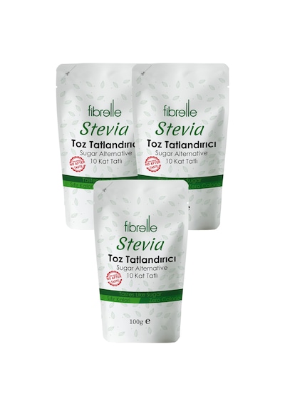 Fibrelle  Ultra Stevialı Tatlandırıcı  100 g 3 Paket