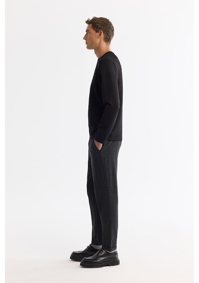 Avva Erkek Siyah Bisiklet Yaka Viskon Karışımlı Basic Regular Fit Sweatshirt A42y1350