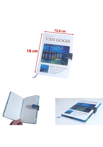 Mıknatıs Kapaklı 110 Yaprak Çizgili Defter Manzara Baskılı Not Defteri Ebat: 18 Cm X 12,8 Cm Çok Renkli