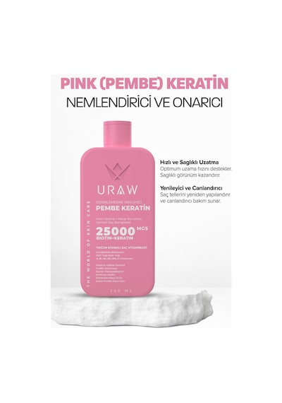 Uraw Keratin Ve Hyaluronik Asit Saç Kremi 250 ML