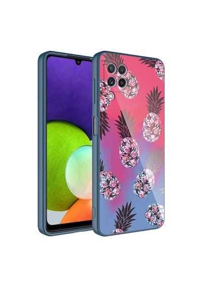 Goocamp Galaxy Uyumlu M32 Kılıf Kamera Korumalı Desenli Sert Silikon Epoksi Kapak - No3 NO3