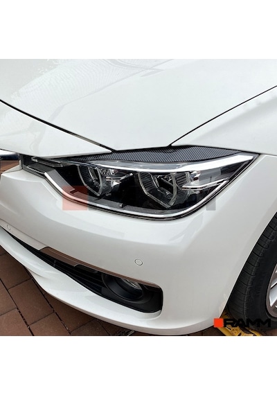 Bmw F30 Far Kaşı Sağ + Sol - Parlak Karbon