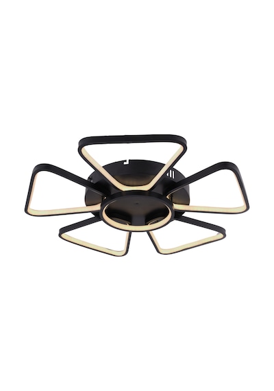 3 Renkli Modern 6 Kollu Plafonyer Led Tavan Avizesi Siyah Geometrik Salon Aydınlatma