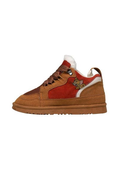 Kadın Vegan Deri Taba Sneakers - Warner Bros Looney Tunes Tom Ve Jerry Tasarım Çok Renkli