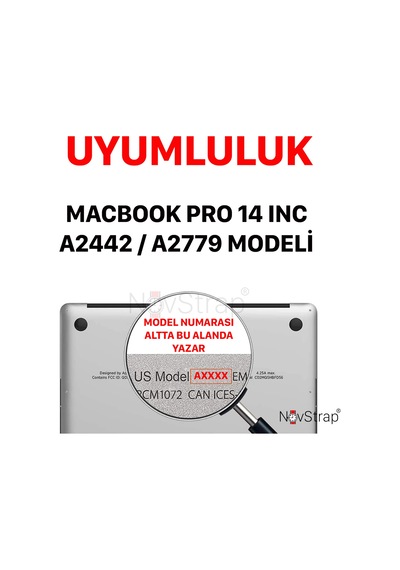 Novstrap Apple Uyumlu MacBook Pro 14 İnç M1 M2 A2442 A2779 İle Simli Kılıf+siyah Klavye Kılıfı+film Karışık Çok Renkli