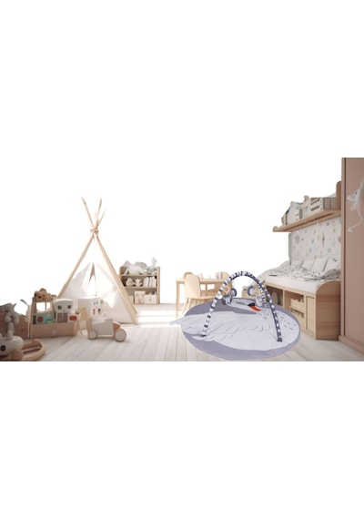 Jusso Bigger Play Mat Oyun Halısı ve Oyun Matı Kuğu 115 115 CM