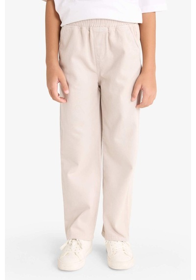 Defacto Erkek Çocuk Beli Lastikli Gabardin Pantolon G3642a825augr302 Gri