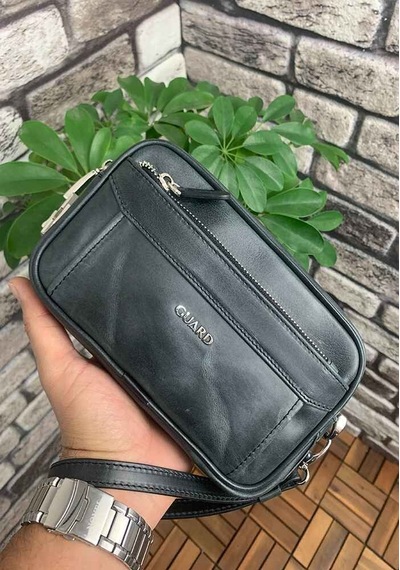 Guard Leather Guard Antik Siyah Hakiki Deri Şifreli El Çantası Çok Renkli