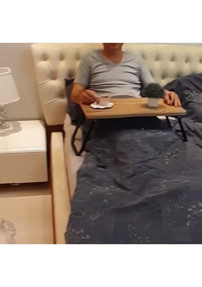Depolife Servis Çay Yemek Sehpası Bilgisayar Ders Çalışma Masası Notebook Ceviz