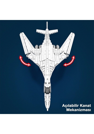 Reobrix 33036 Sovyet Tu-160 Strateji Bombardıman Jet Uçağı Yaratıcı Yapı Blok Seti Tu-160 Strategic Bomber Aircraft - 1598 Parça Reobrix 33036 Sovyet Tu-160 Strateji Bombardıman Jet Uçağı Yaratıcı Yapı Blok Seti Tu-160 Strategic Bomber Aircraft - 1598 Parça