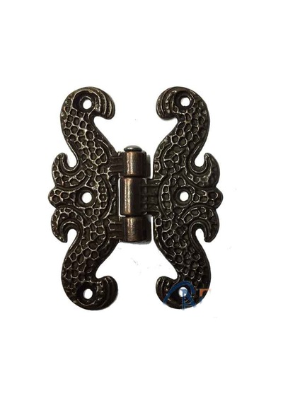 Zamak Kelebek Menteşe - Büyük, 50x67mm, Oksit, 100 Adet Çok Renkli