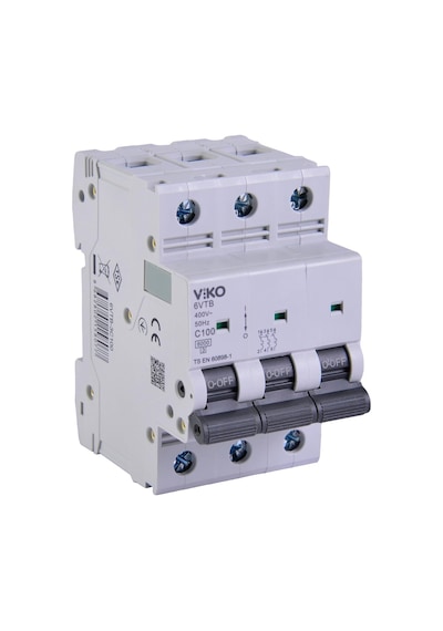 6vtb-3c100 Otomatik Sigorta 6ka C Tipi 3 Kutup 100a