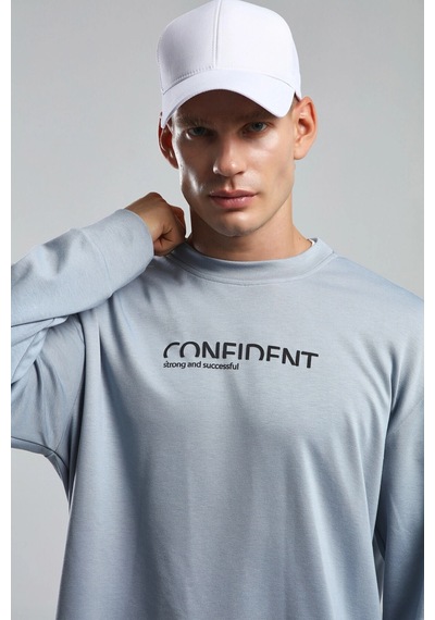 Benmanaj Erkek Haki Sweatshirt - Mavi Mavi