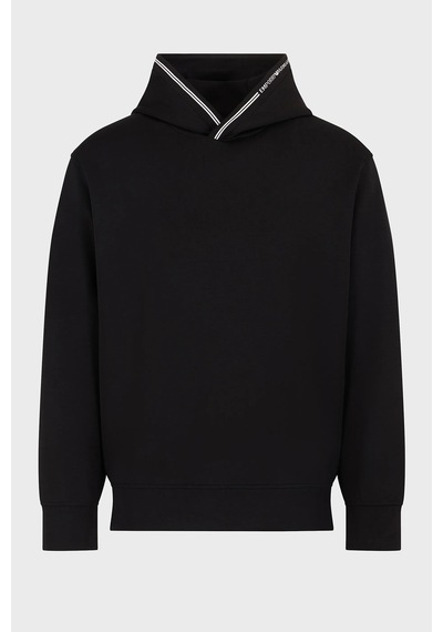 Emporio Armani Streç Regular Fit Kapüşonlu Erkek Sweat 6D1M99 1JRRZ 0999 Siyah
