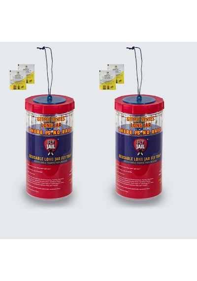 Ayrex 2 Adet Fly Jaıl / Long Jar, 1.5 Litre Kavanoz Tipi Karasinek Tuzağı