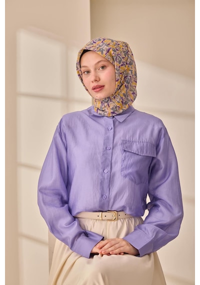 Silk Home Soft Eşarp 73091-10 Ekru, Sarı, Mor, Metalik
