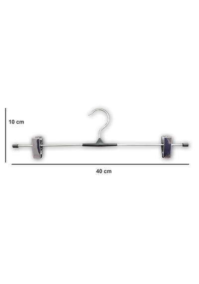 Ağırsoy 10 Adet Nikel Kaplı Mandallı, Galvaniz Teli, Etek Pantolon Askısı 40 Cm