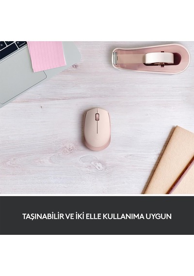 Logıtech 910-006865, M171 Rose, Usb Nano 2,4g Kablosuz, 1000dpi, Optik, 3 Tuşlu, 12ay Pil Ömrü, Mouse Sc-400