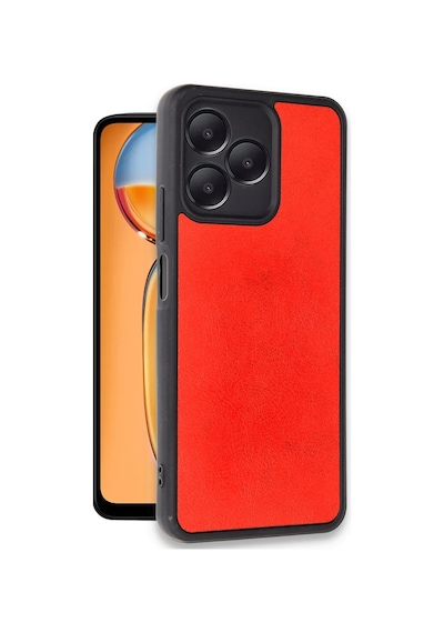 Realme Note 50 4g Kılıf Aras Deri Kapak - Kırmızı 0.2M-Çok Renkli
