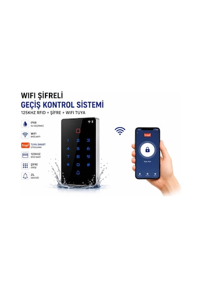 Sonex Wifi Tuya Rfıd Akıllı Şifreli Geçiş Kontrol Sistemi Seti