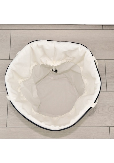 HS Hometex Kuzu Nakışlı Bez Kirli ve Oyuncak Sepeti