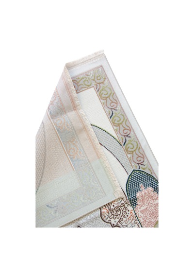 Geleneksel Desenli Hediyelik Halı Tipi Dokuma Seccade Bej Bej