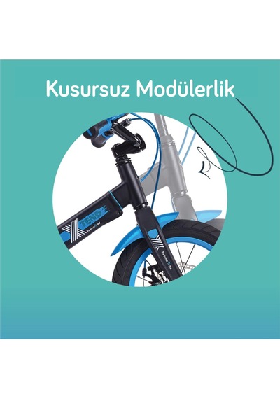 Smartrike Xtend 3'ü 1 Arada Büyüyen Çocuk Bisikleti, 3-7 Yaş İçin Dengeden Pedala Eğitim Bisikleti Mavi