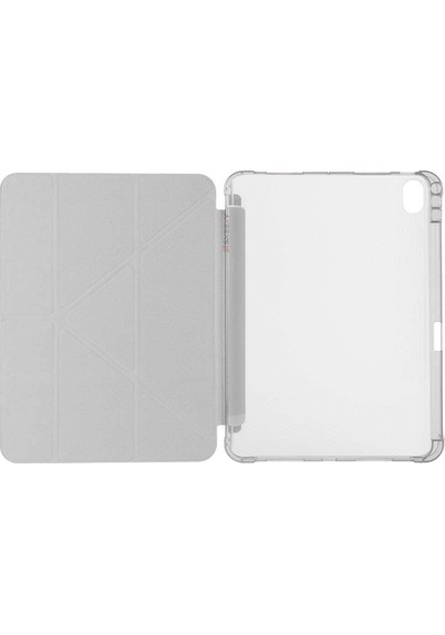 Apple Uyumlu iPad Air 10 9'' 2022 2020 Üçgen Katlanabilir Kalem Şarj Bölmeli Standlı Kılıf Kapaklı