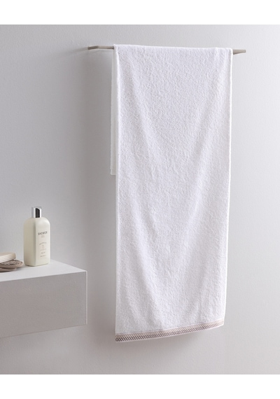 Madame Coco Topaze Pamuklu Banyo Havlusu - Beyaz/bej - 70x140 Cm 8684427297421 Çok Renkli