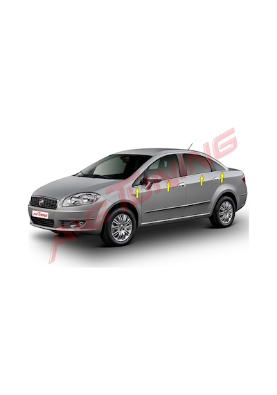 Fiat Linea Krom Cam Çıtası Tk 2006 Üzeri 8Prç Paslanmaz Çelik N11.269