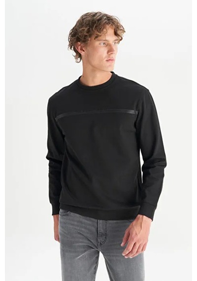 Wrangler Erkek Sweat W2520534 001 Siyah Siyah