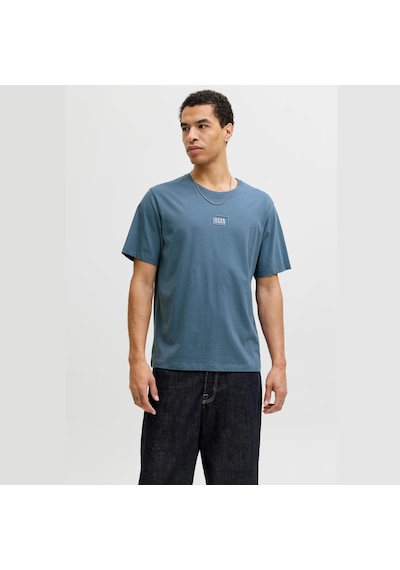 Jack & Jones Graphic Erkek Mavi Tişört 12268415-bmg Mavi