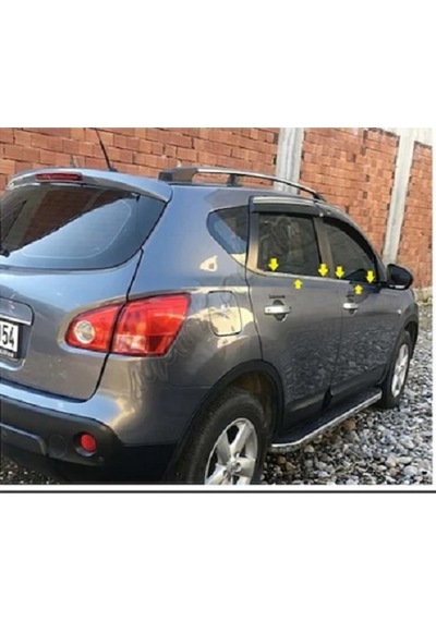 Nissan Qashqai Cam Çıtası 2010 - 2014 4 Parça Krom P.Çelik Paslan