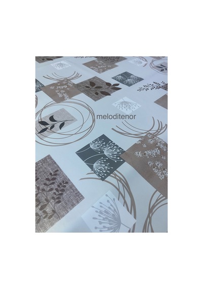 Kalın Elyaf Astarlı Kaymaz Modern Cipso Çiçekli Kare Desen Pvc Muşamba Masa Örtüdü Silinebilir Kahverengi Kalın Elyaf Astarlı Kaymaz Modern Cipso Çiçekli Kare Desen Pvc Muşamba Masa Örtüdü Silinebilir Kahverengi