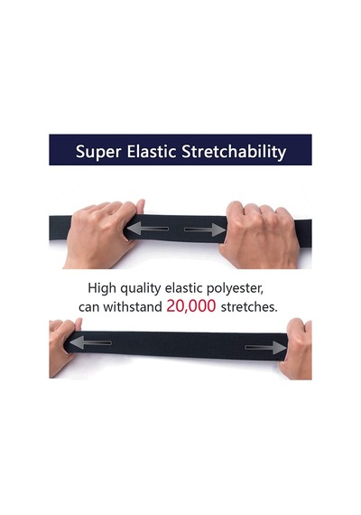 Evolite Outdoor Stretch Esnek Kemer 4 Cm Ayarlanabilir Unisex Siyah Haki