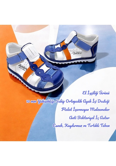Beebron Ortopedik Erkek Bebek Ve Çocuk Sandaleti Ebgcm2406 Lacivert Mavi Turuncu Beebron Ortopedik Erkek Bebek Ve Çocuk Sandaleti Ebgcm2406 Lacivert Mavi Turuncu